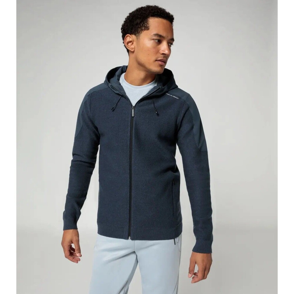 Porsche Design x Puma Navy Blue Wool Mix Hoodie Jacket Men’s L NWT $340